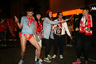 Festa benfiquista nas ruas