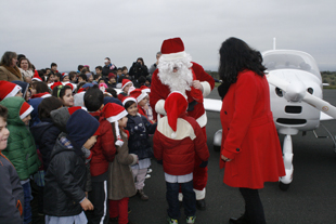 Pai Natal veio de avião