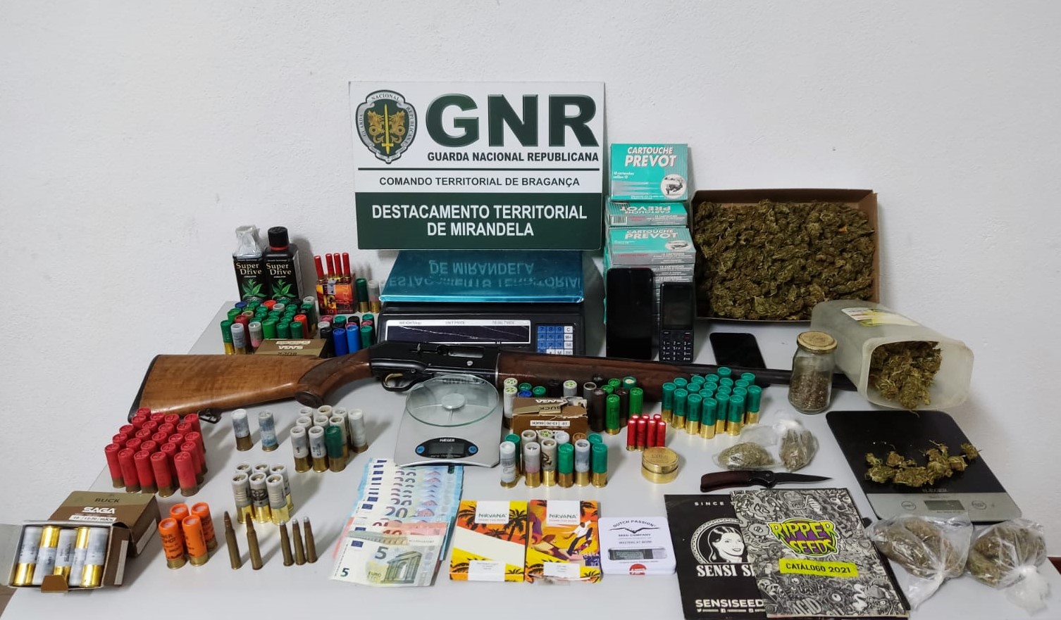 GNR apreendeu 2 mil doses de cannabis e detém homem em Carrazeda de Ansiães